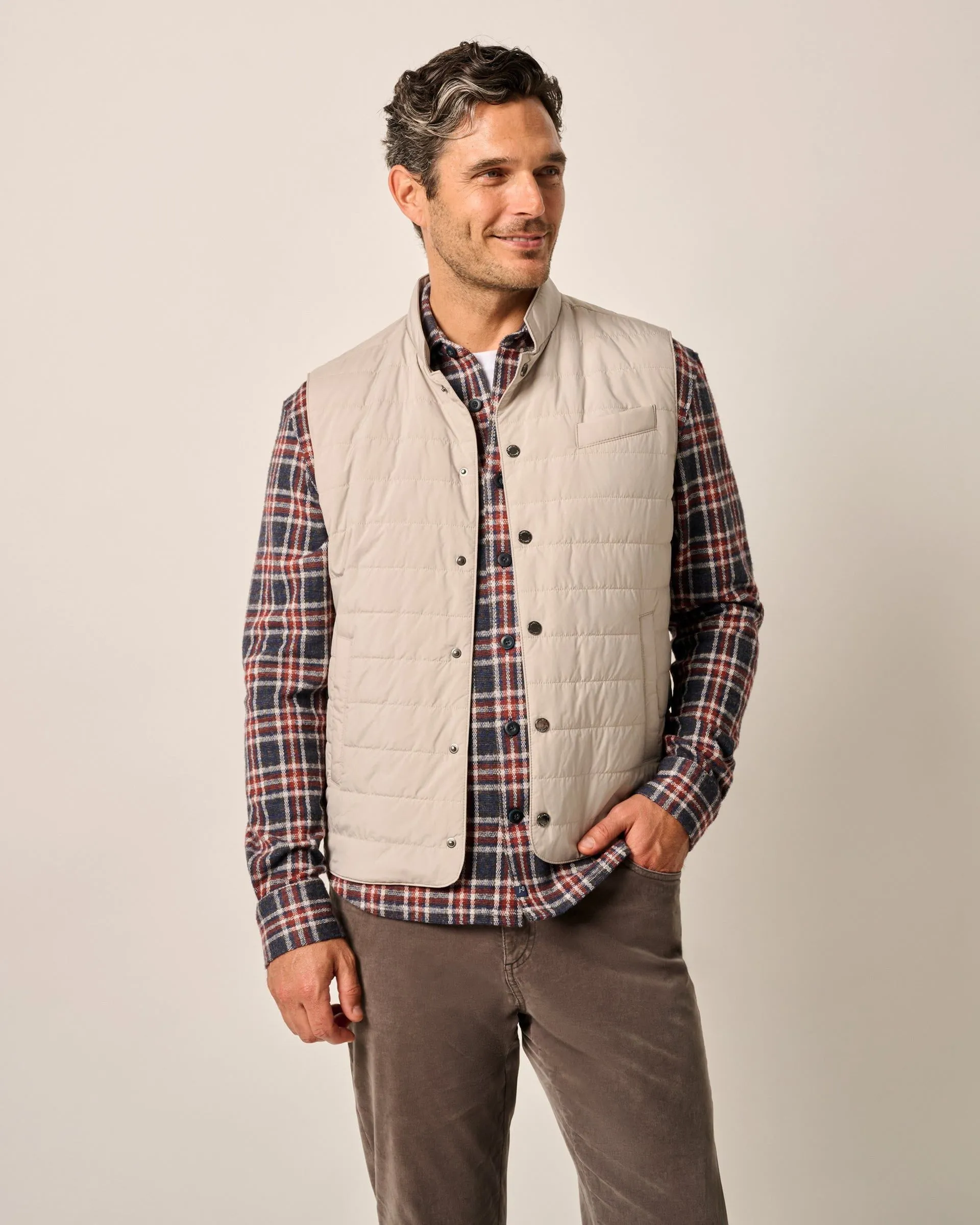 Apo Quilted Button Up Vest