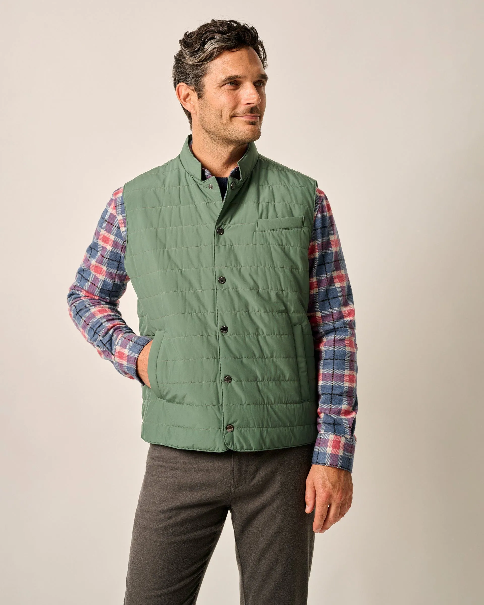 Apo Quilted Button Up Vest