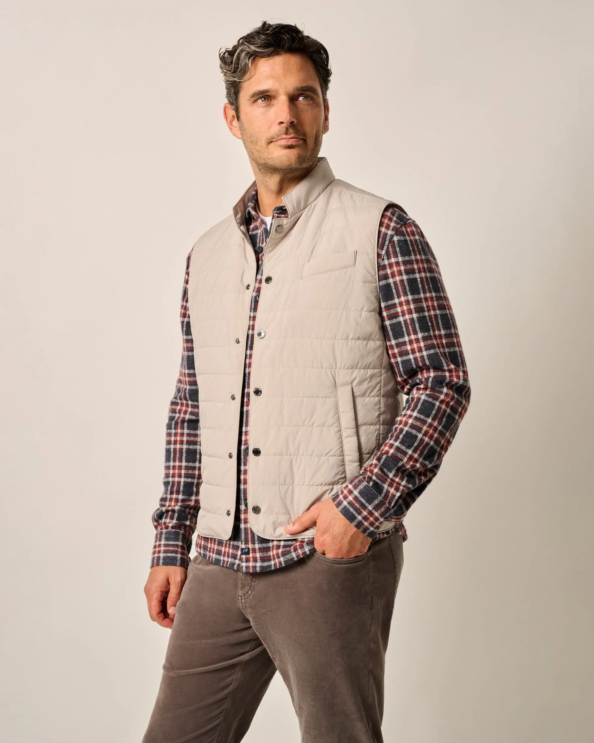 Apo Quilted Button Up Vest