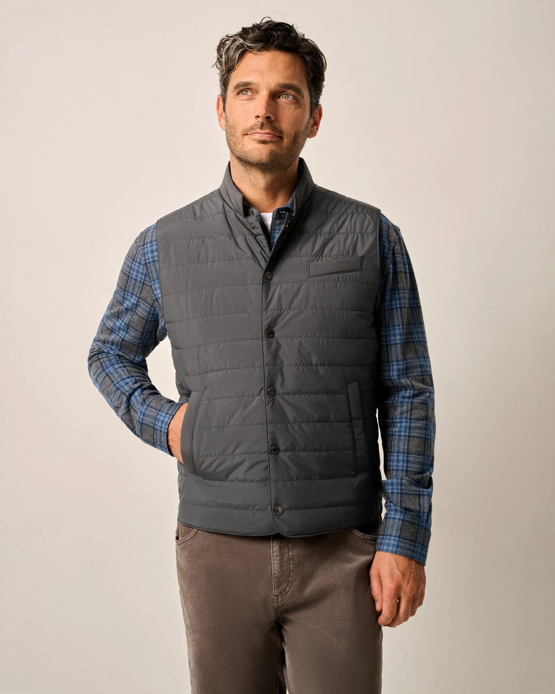 Apo Quilted Button Up Vest