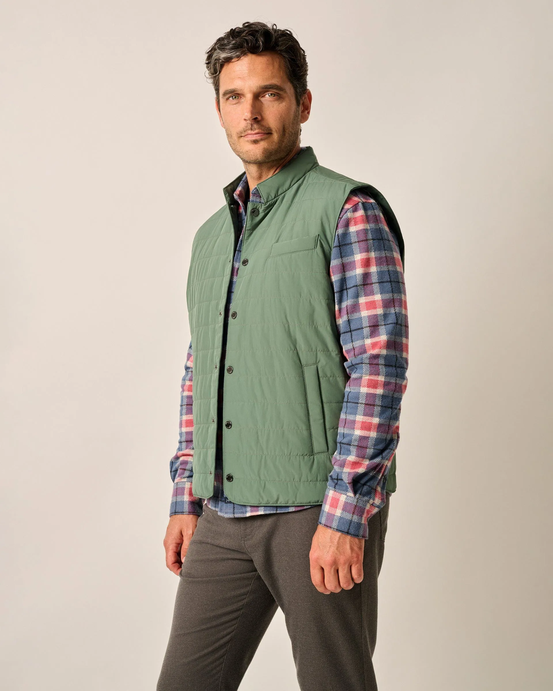 Apo Quilted Button Up Vest