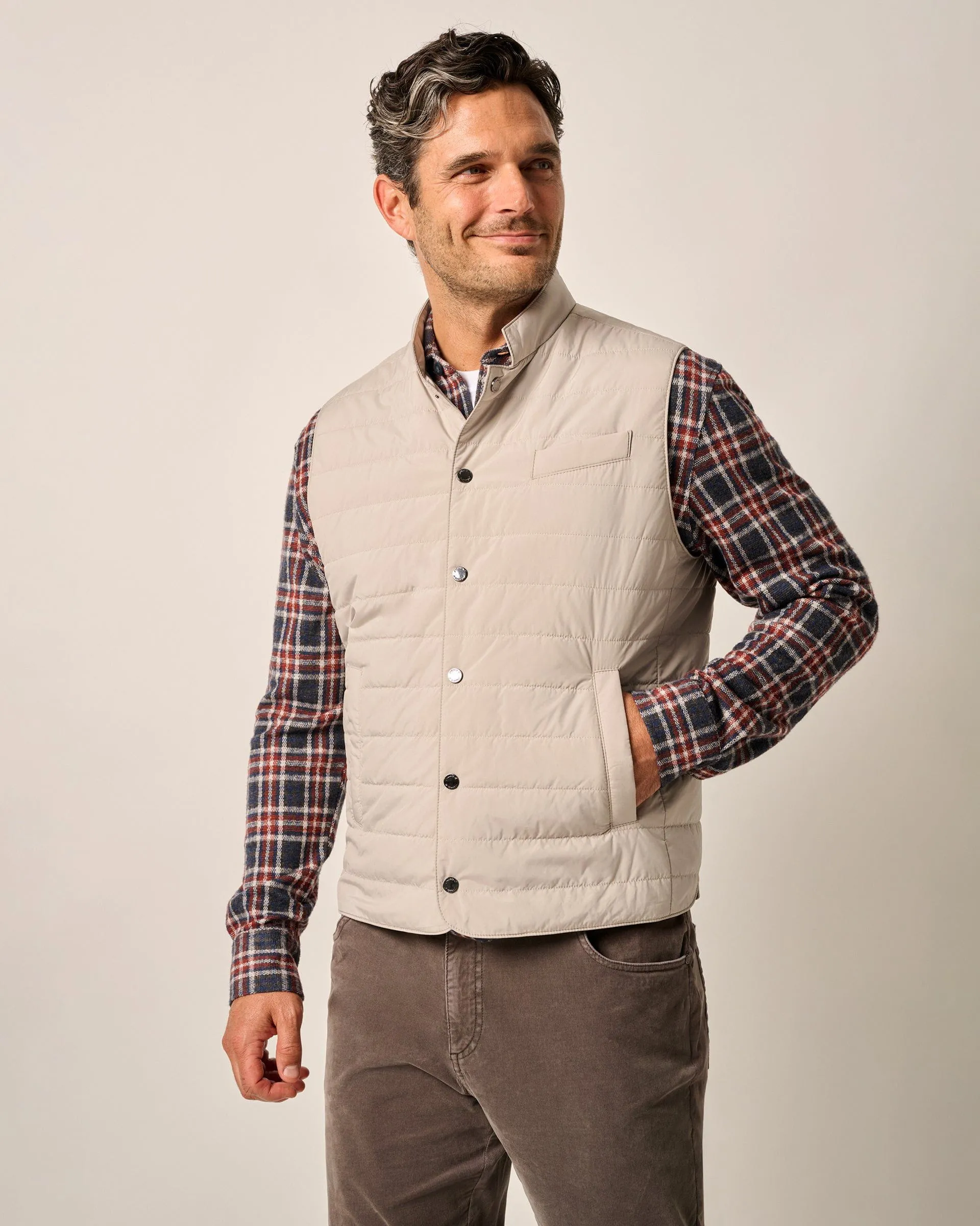 Apo Quilted Button Up Vest