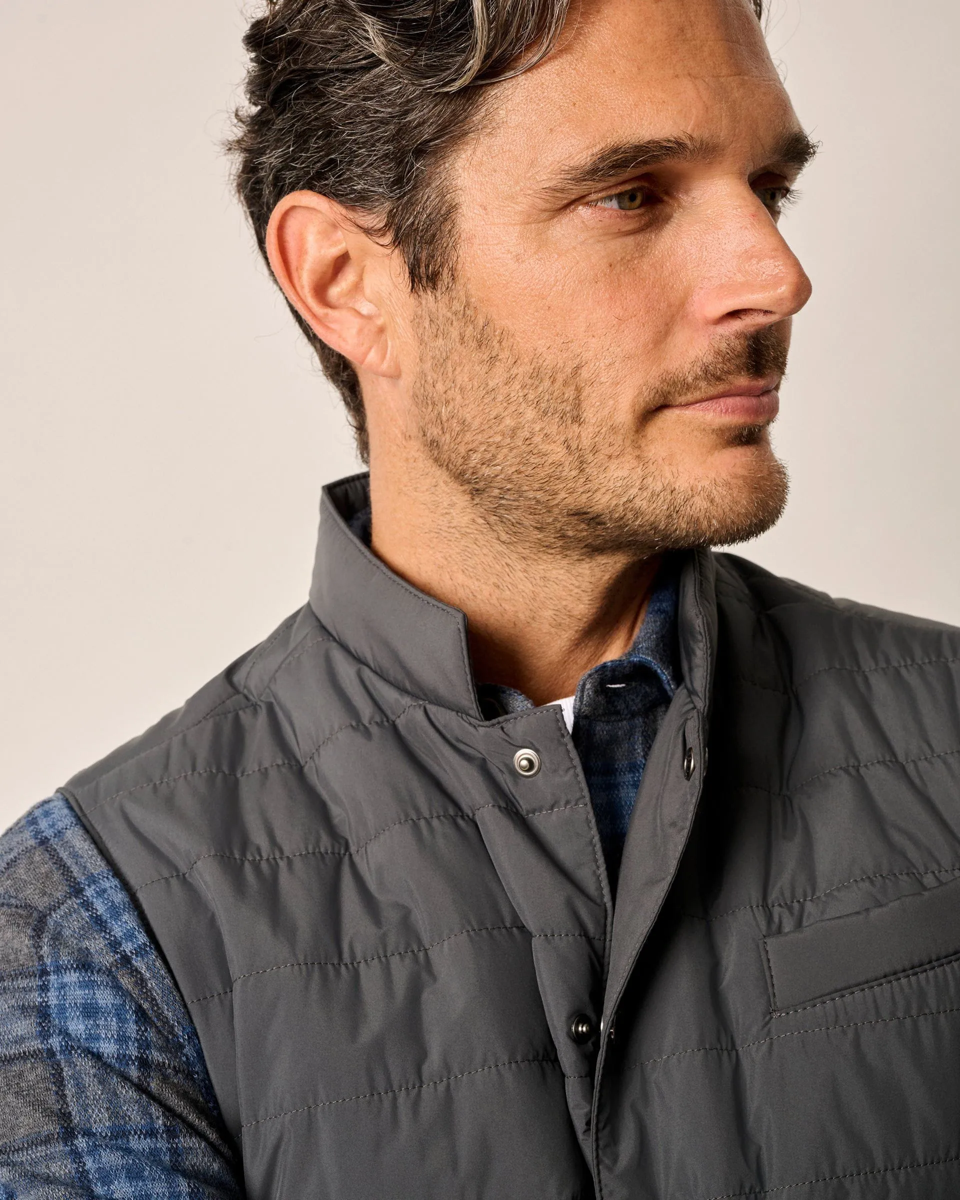 Apo Quilted Button Up Vest