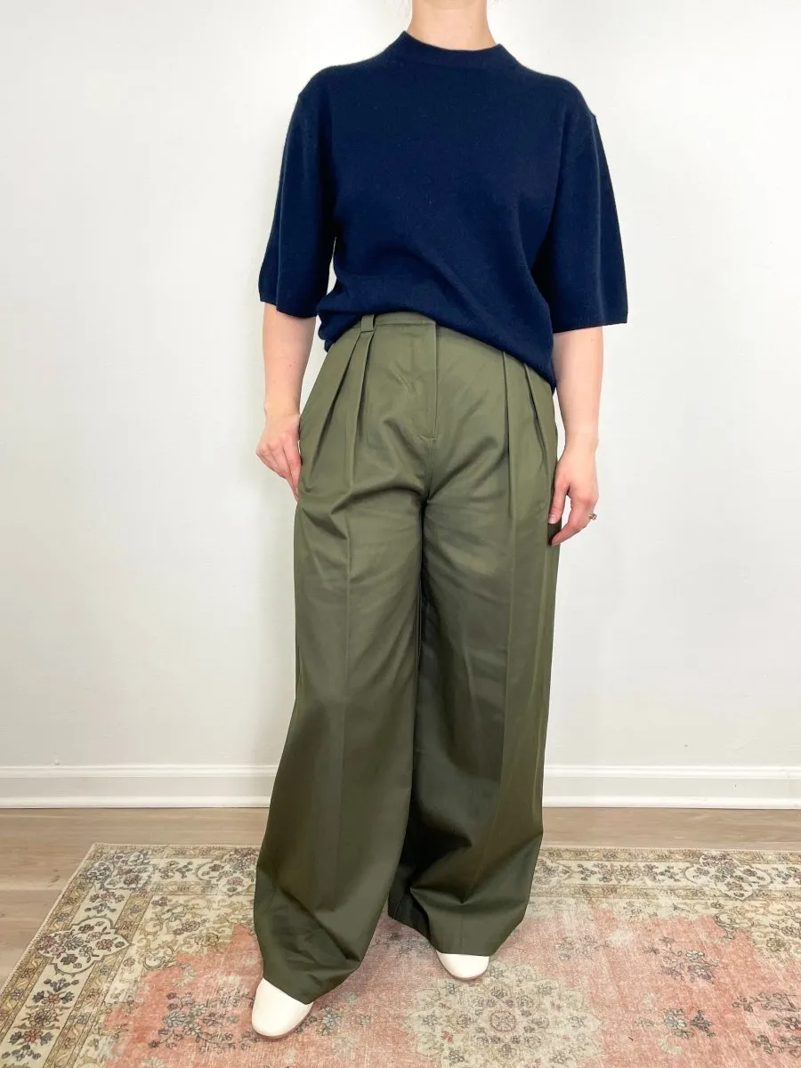 Argo Wide Leg Trouser in Olive