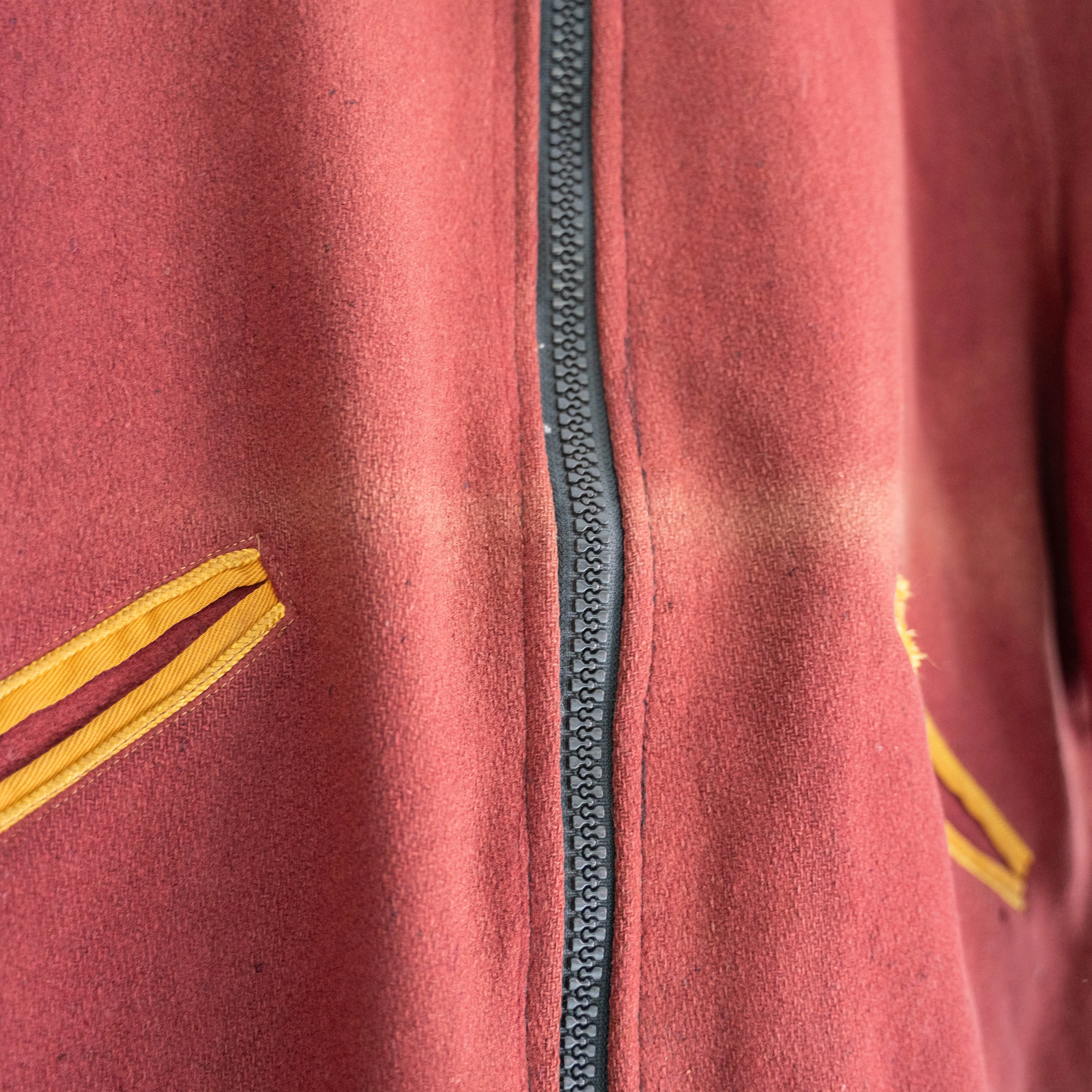 around 1970s Europa wine red color stadium jumper 'reversible'