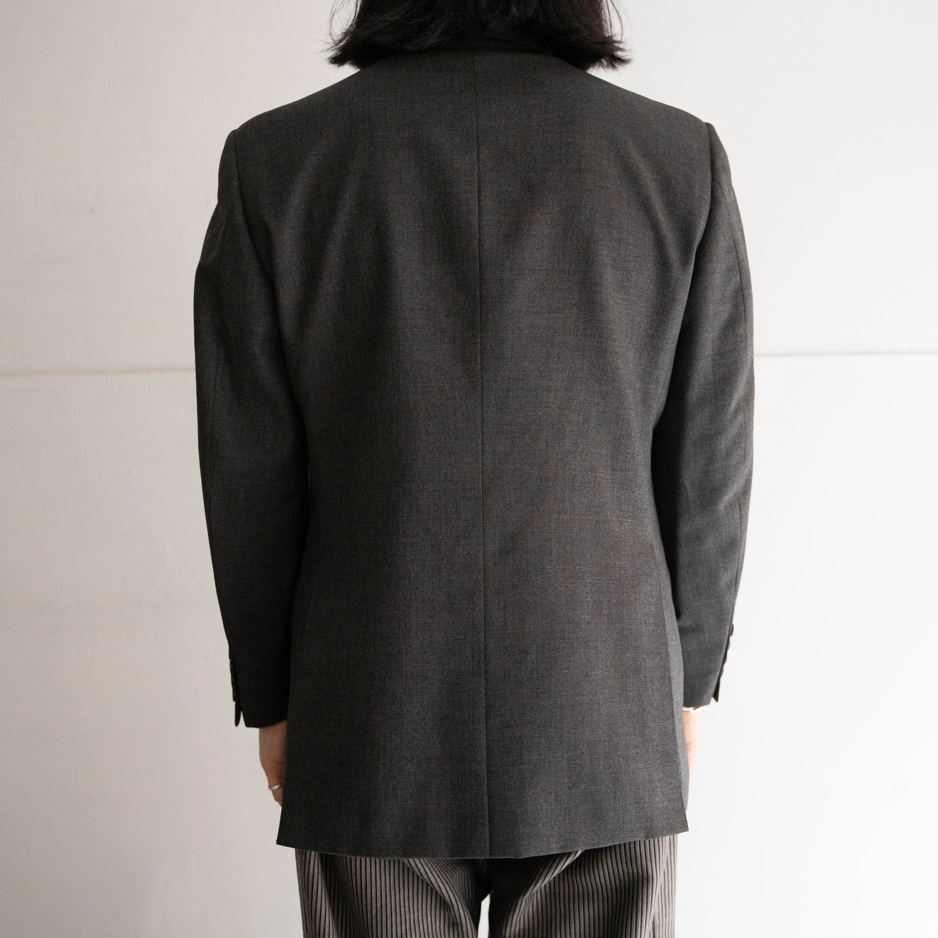 around 1980s Burberry's dark gray color tailored jacket