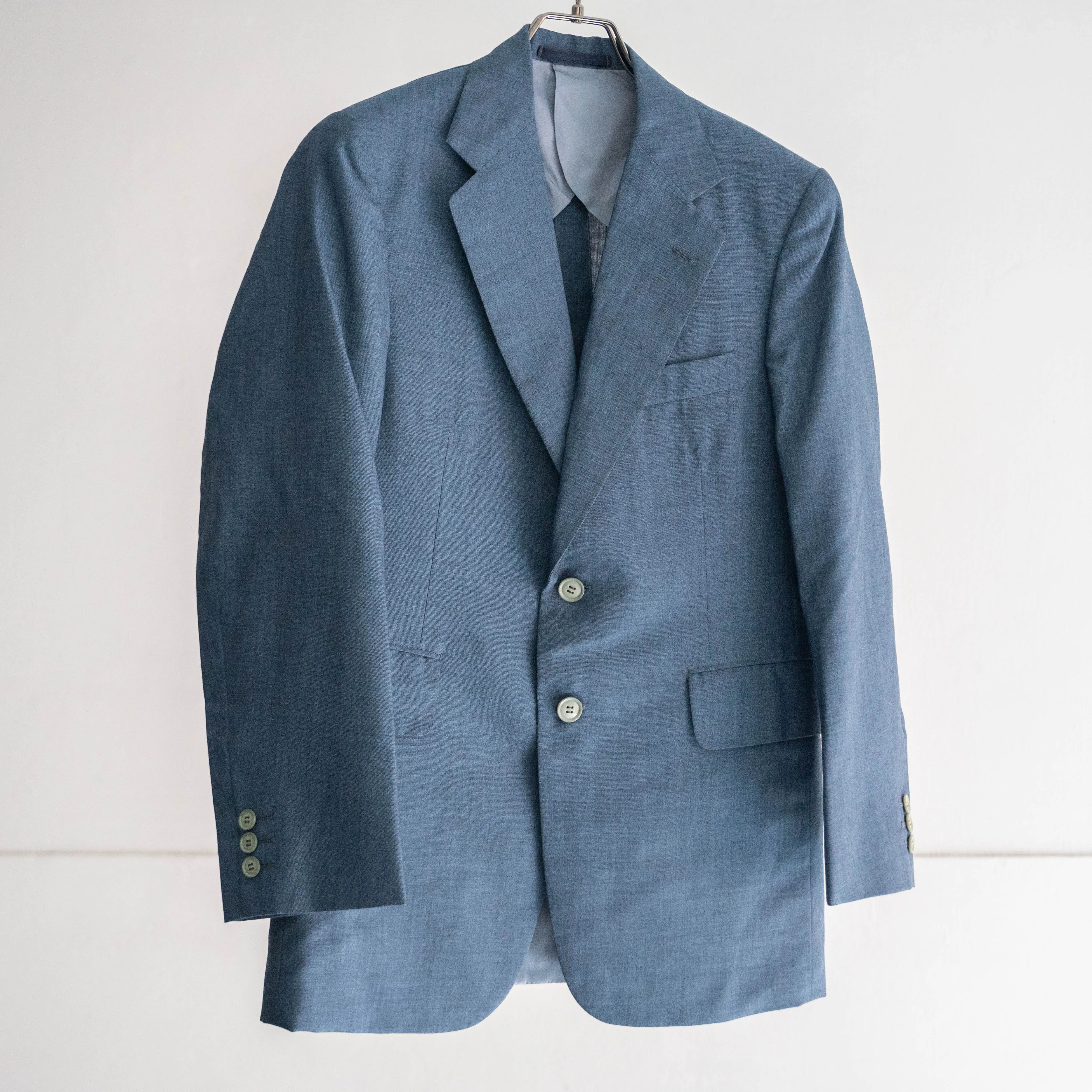 around 1980s japan vintage cobalt blue wool tailored jacket