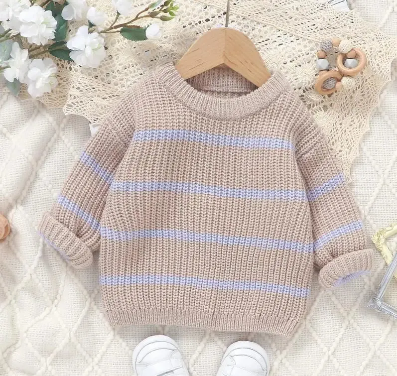 AVERY Striped Knitted Sweater