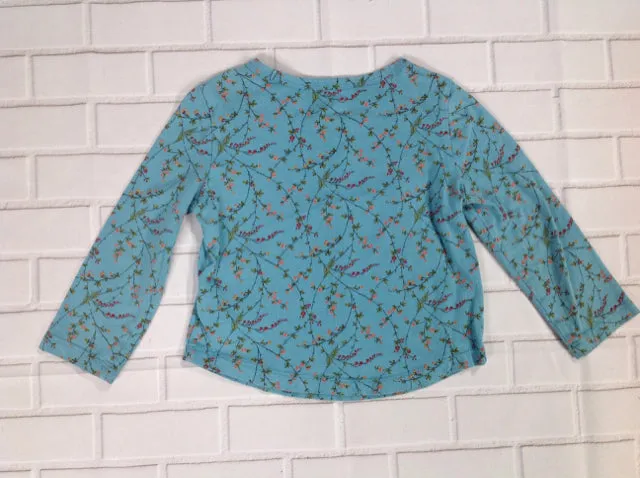 Baby Gap Blue Print Floral Top