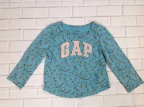 Baby Gap Blue Print Floral Top