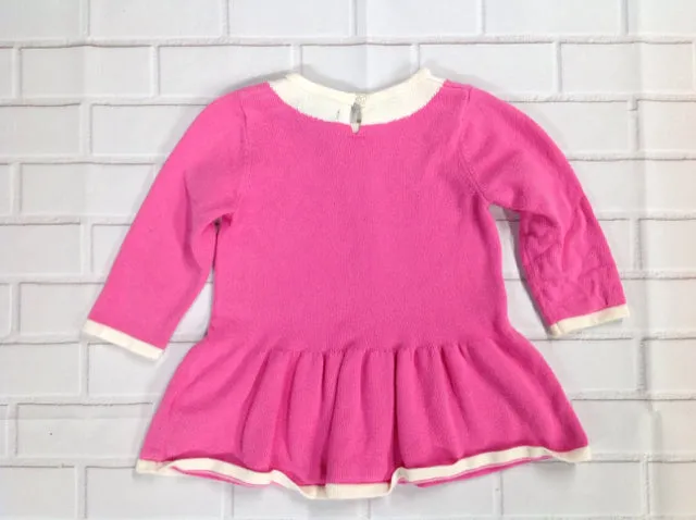 Baby Gap Pink & Cream Dress