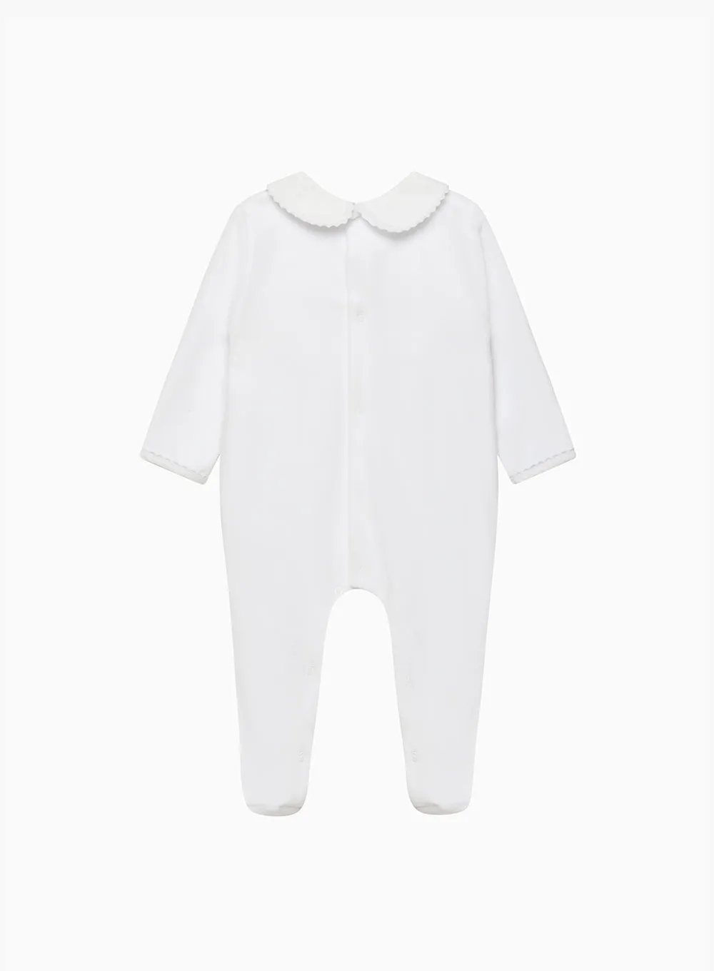 Baby Velour Dasher Smocked All-in-One