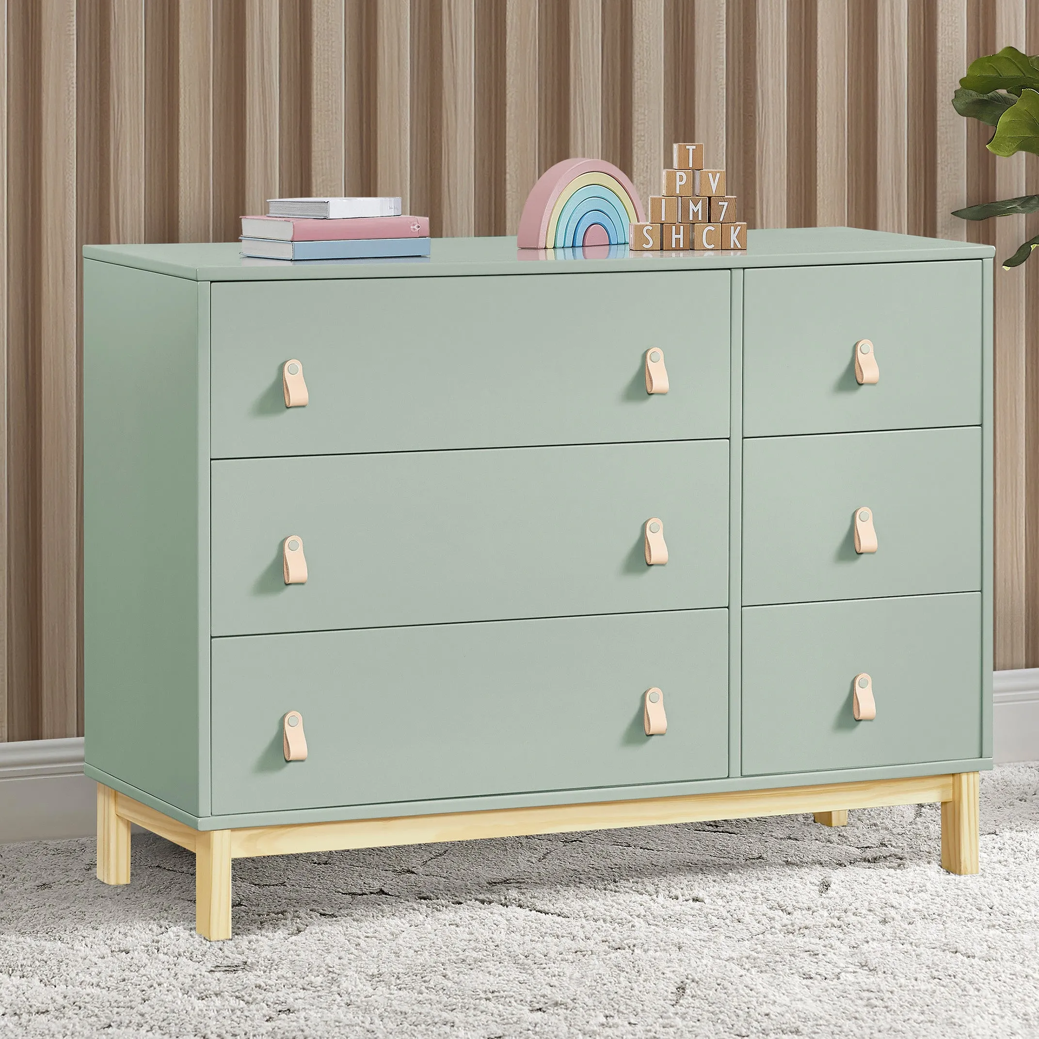 babyGap Legacy 6 Drawer Dresser with Leather Pulls and Interlocking Drawers