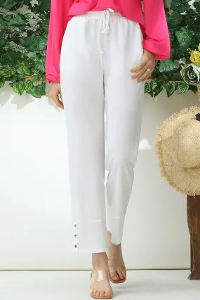 BANDED LONG LEG STRAGHIT PANTS WITH POCKET