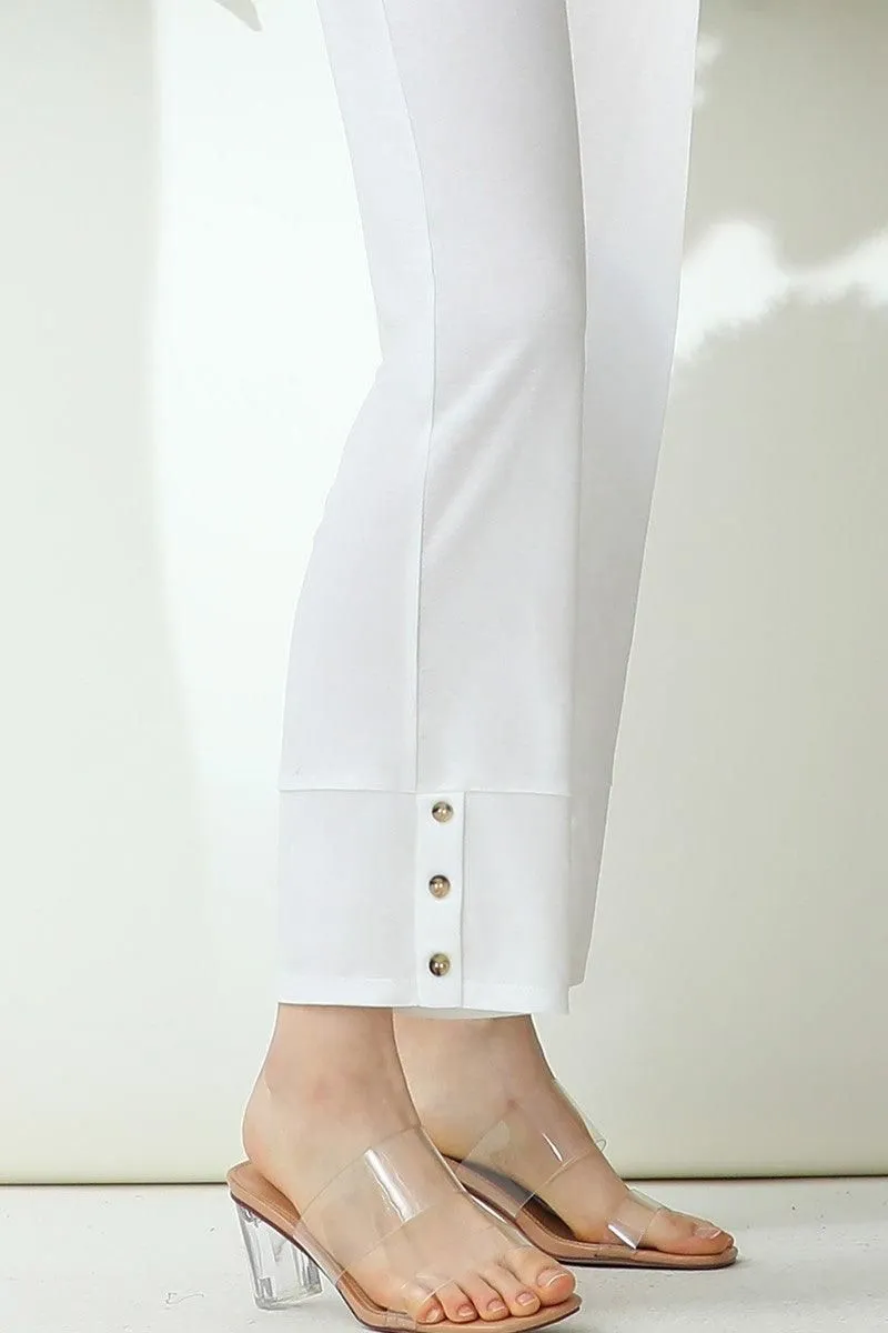 BANDED LONG LEG STRAGHIT PANTS WITH POCKET