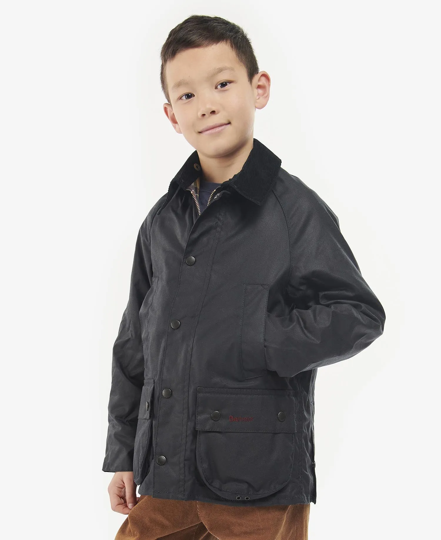 Barbour Boys Bedale Waxed Jacket Navy CWX0019 NY95