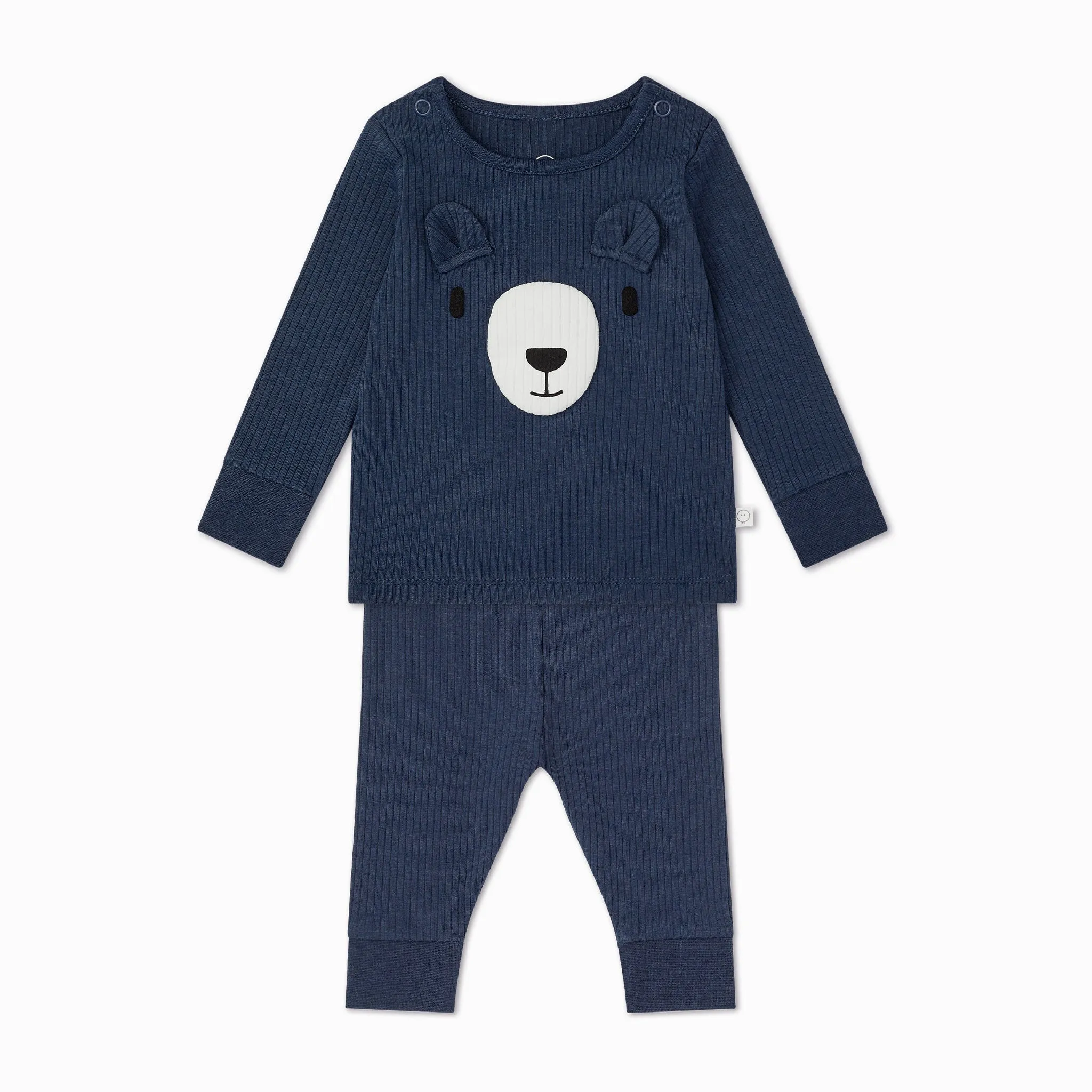 Bear Ribbed Pajama Set