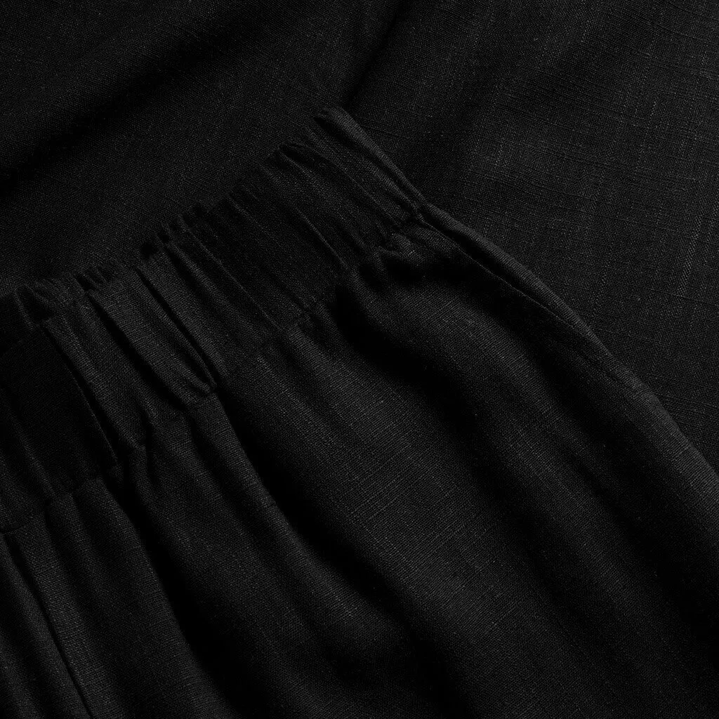 Beautiful Tara pants in delicious linen quality (RW) / 100020 - Black (Nero)