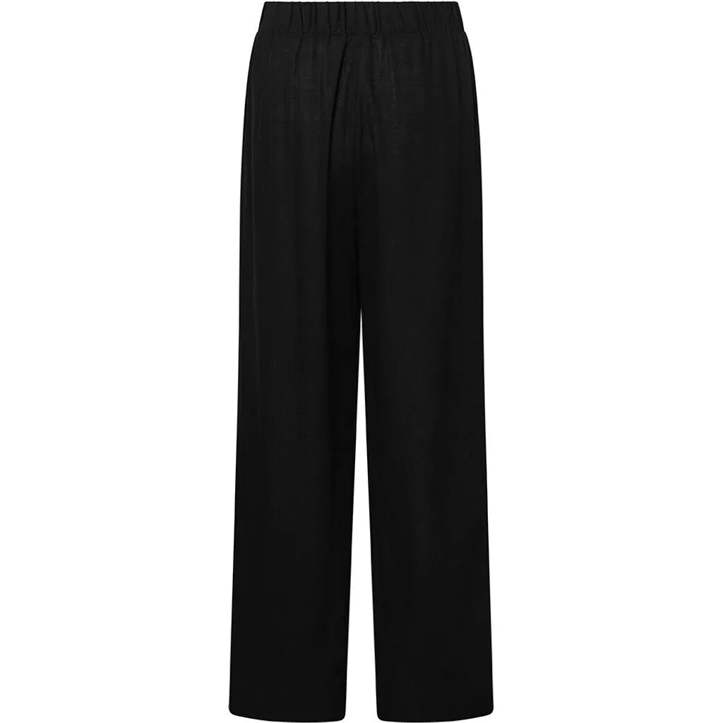 Beautiful Tara pants in delicious linen quality (RW) / 100020 - Black (Nero)