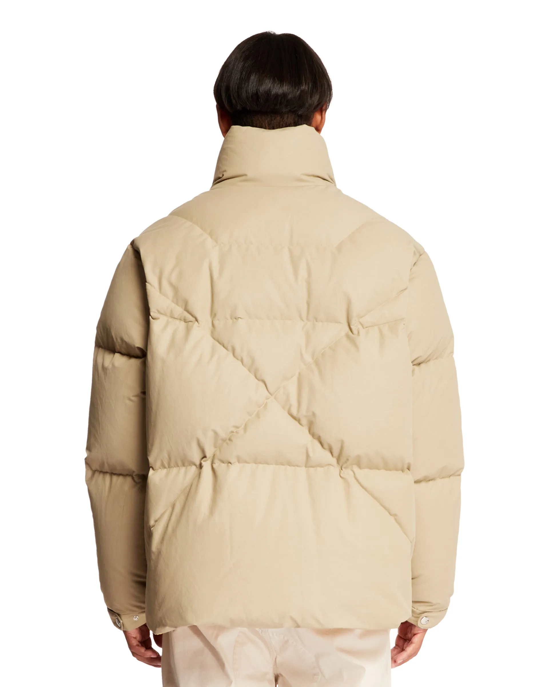 Beige Oversize Bomber Jacket