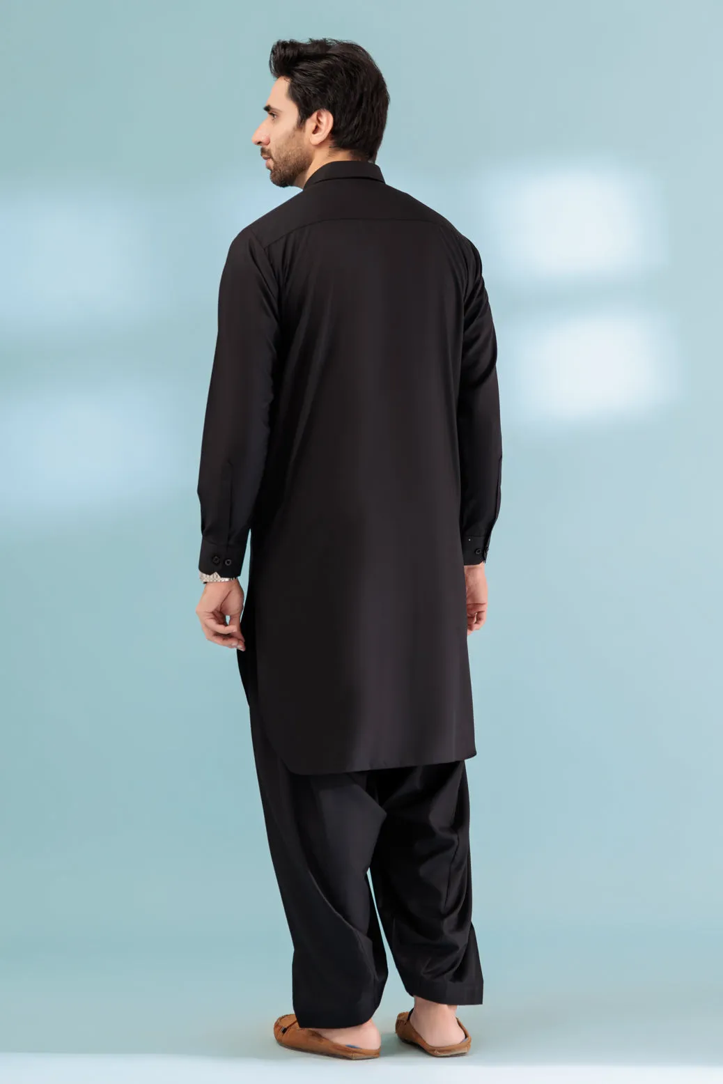 BLACK-BLENDED-SHALWAR SUIT - (GSSS23-028)