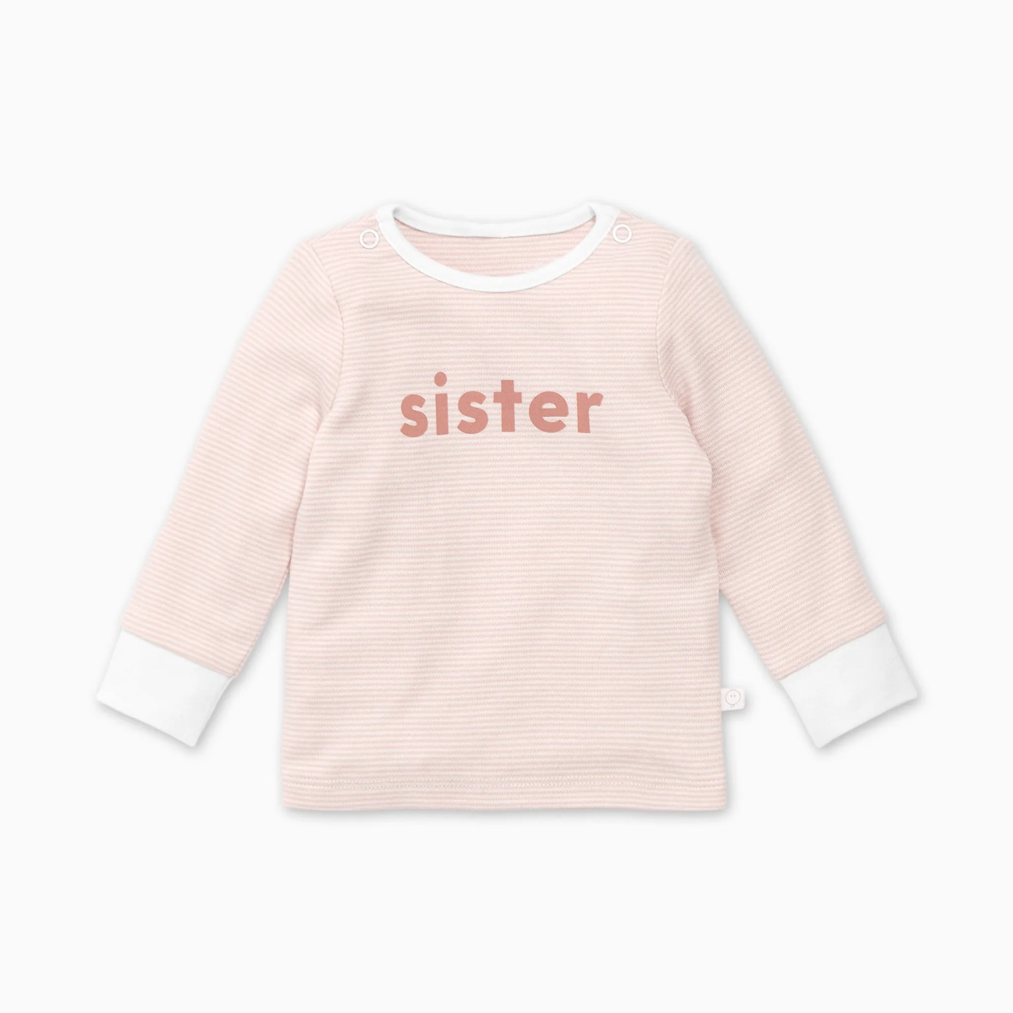 Blush Stripe Sister Slogan Pajama Set