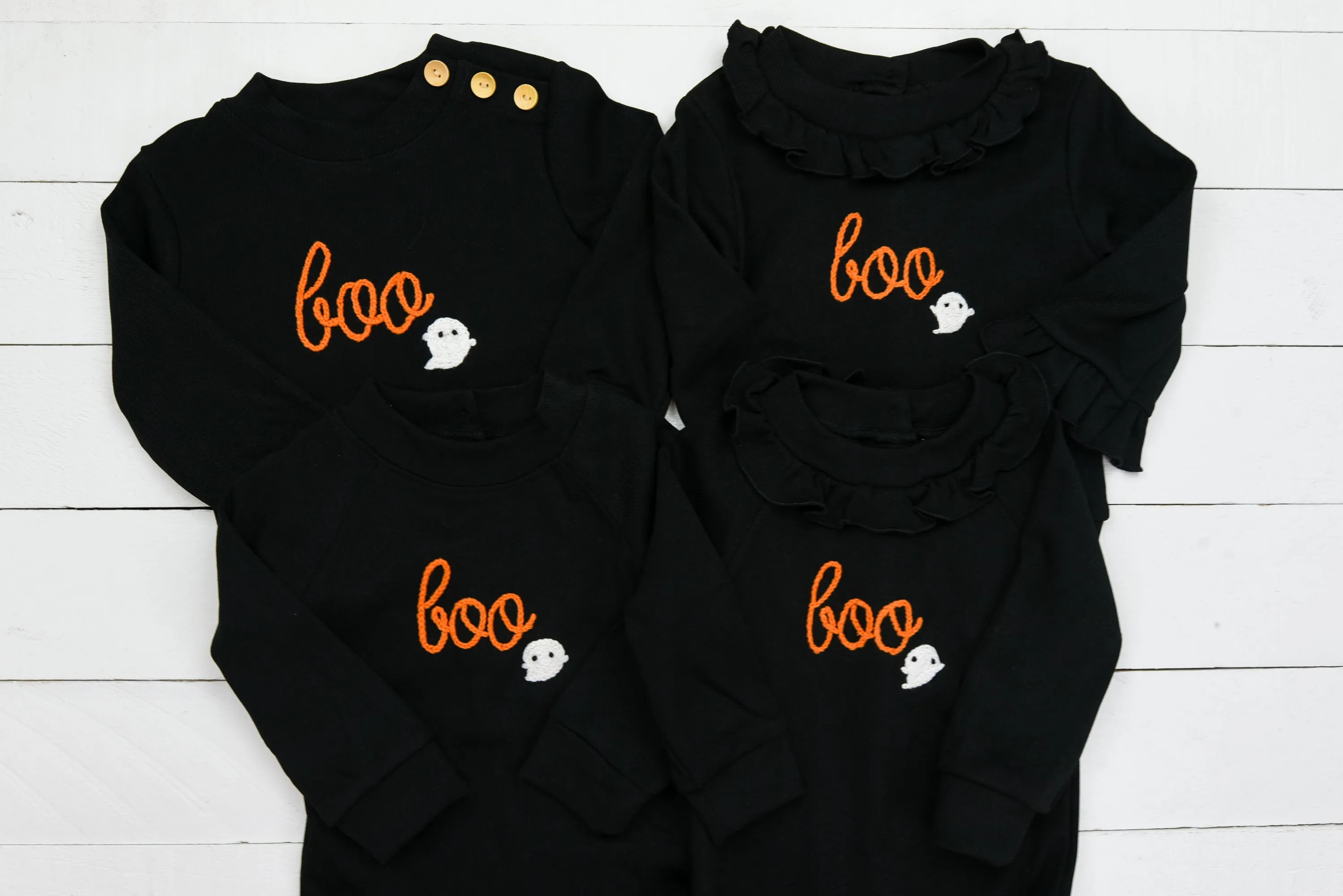 Boys Chainstitch Boo Sweater bubble