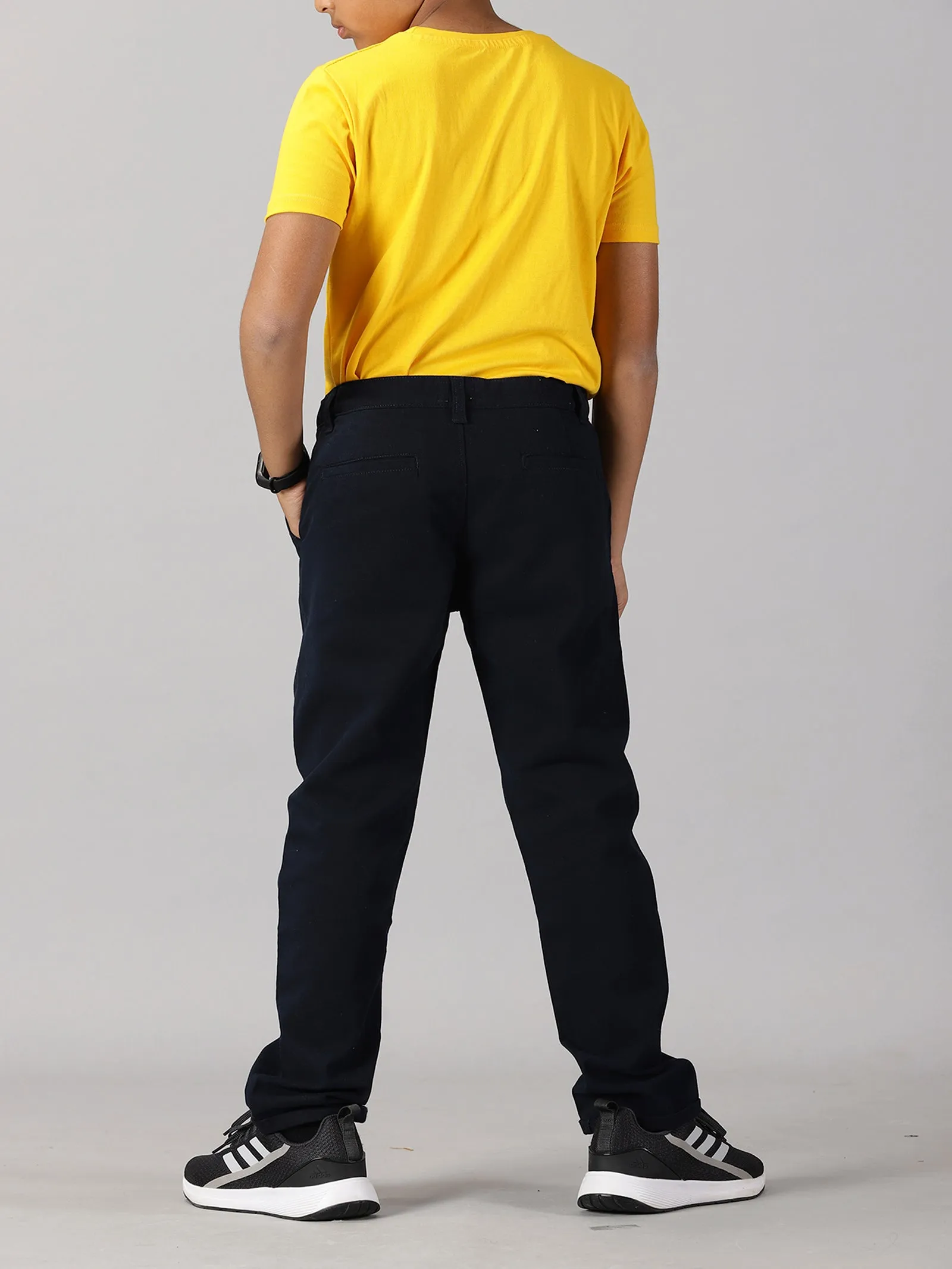 Boys Solid Round Neck Tee & Cargo Pant Set