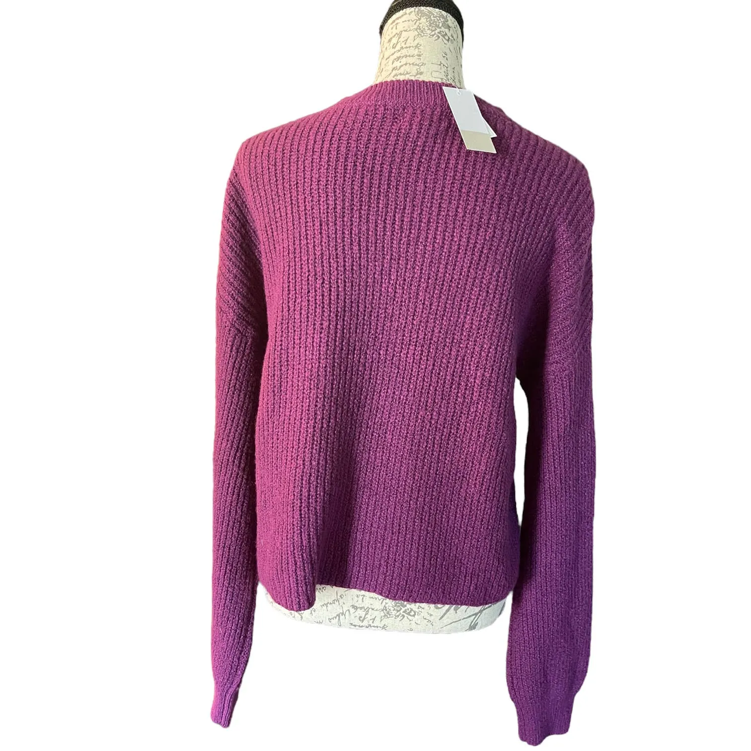 BP Purple Knit Cotton Blend Sweater NEW Size Medium