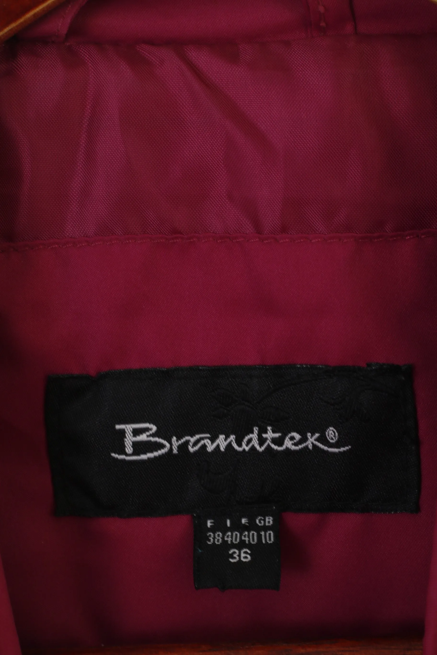 Brandtex Women 36 10 S Bodywarmer Pink Vintage Lightweight Snap Outwear Vest