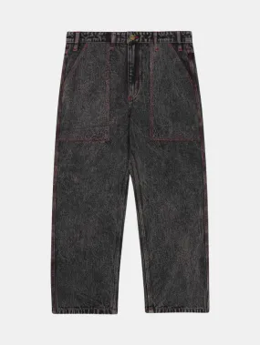 Breakdown Relaxed Jeans Acid Wash Black