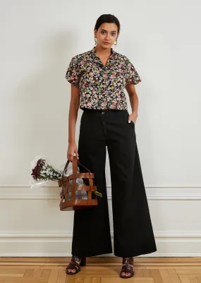 Brigitte Wide-Leg Trouser - Black