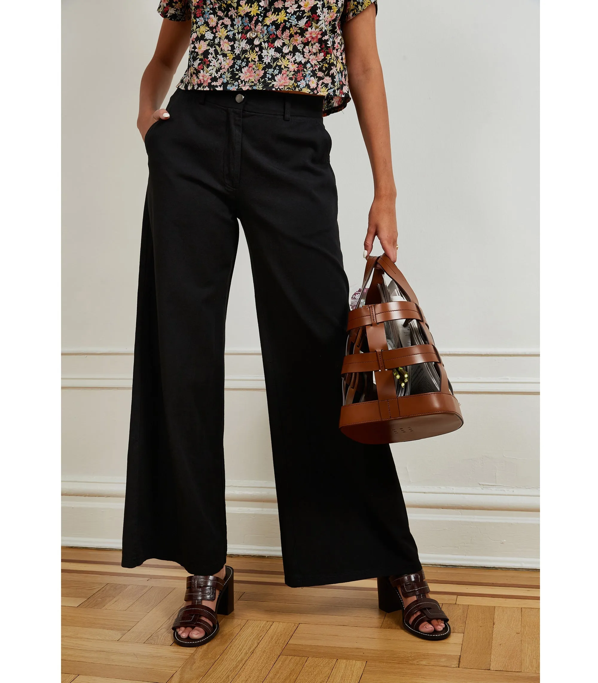 Brigitte Wide-Leg Trouser - Black