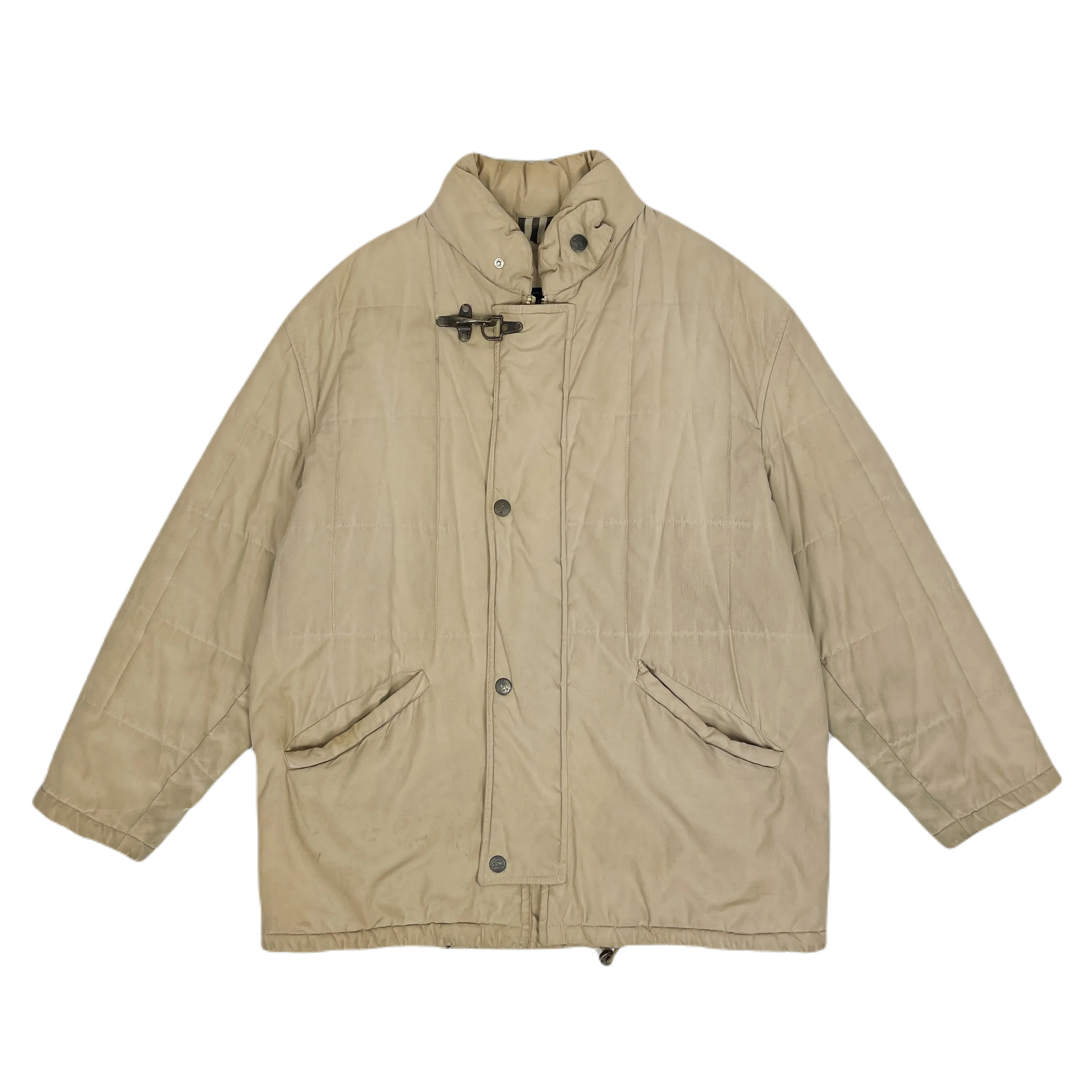 Burberrys Beige Utility Quilted Jacket 1990's