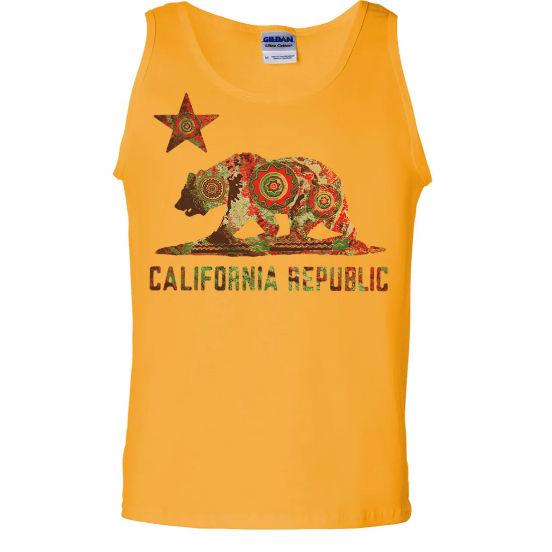 California Chumash Mandala Bear Asst Colors Tank Top