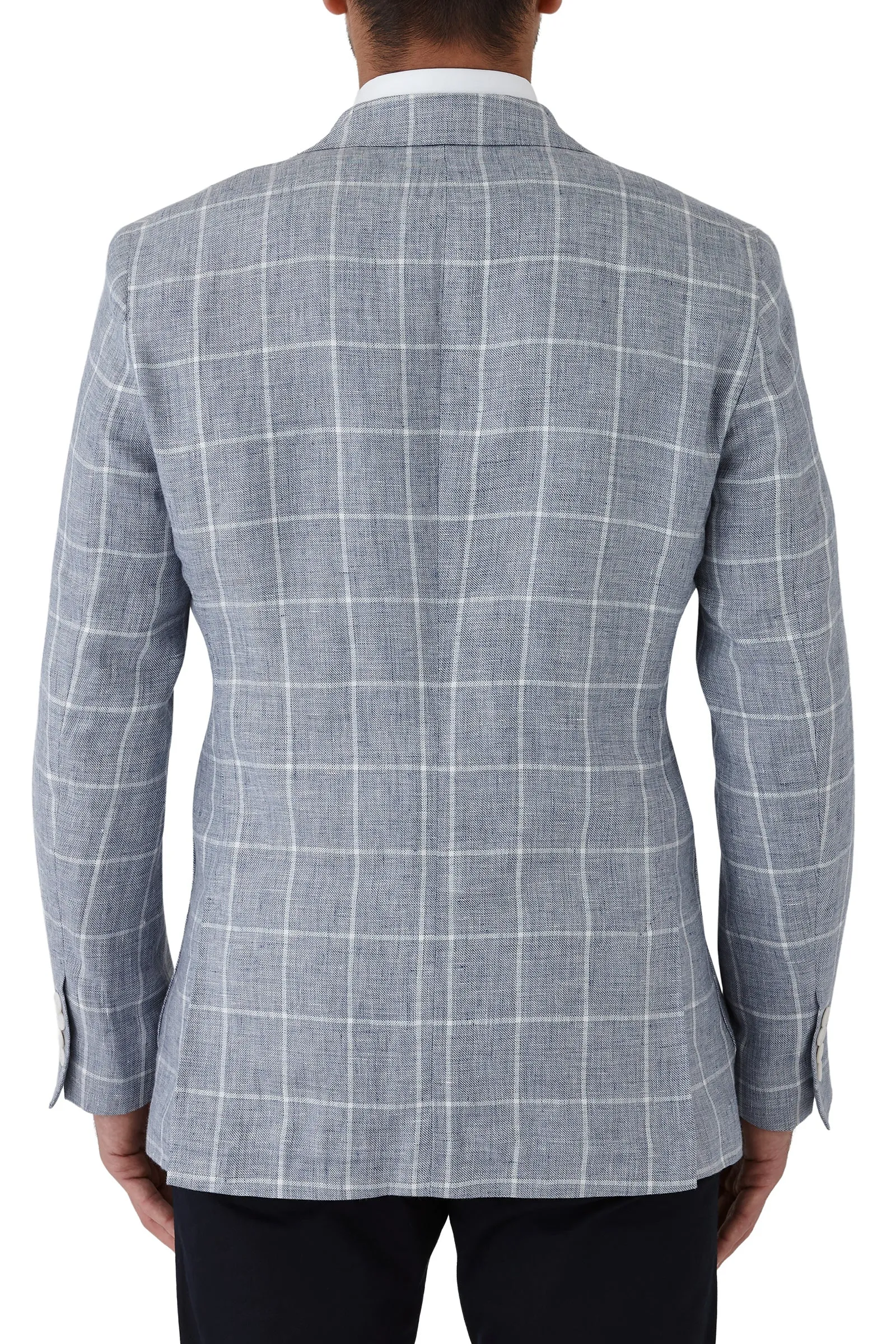 Cambridge- Hawthorn Jacket - Light Blue Check