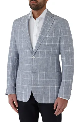 Cambridge- Hawthorn Jacket - Light Blue Check