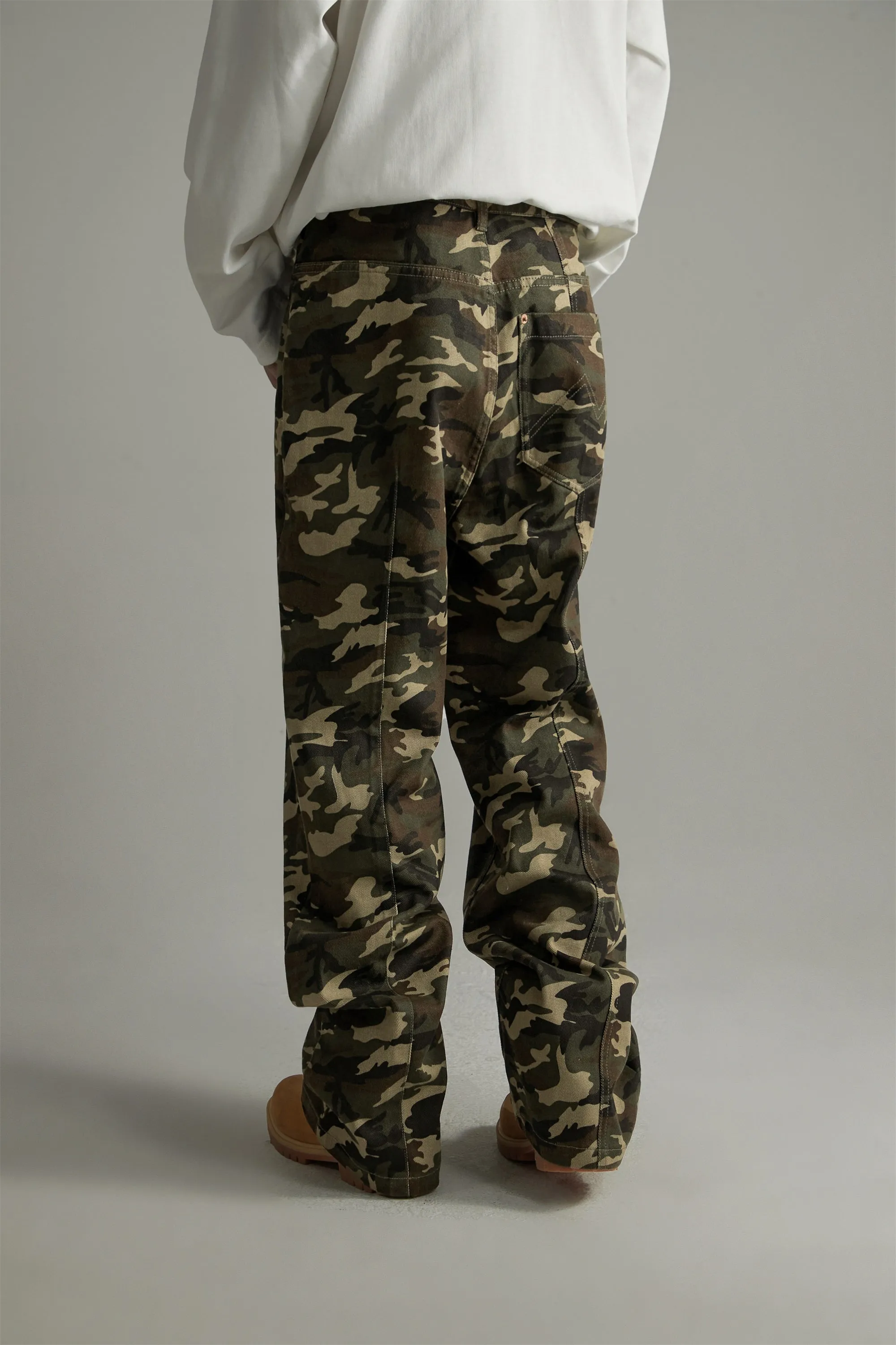 Camouflage Straight Casual Pants