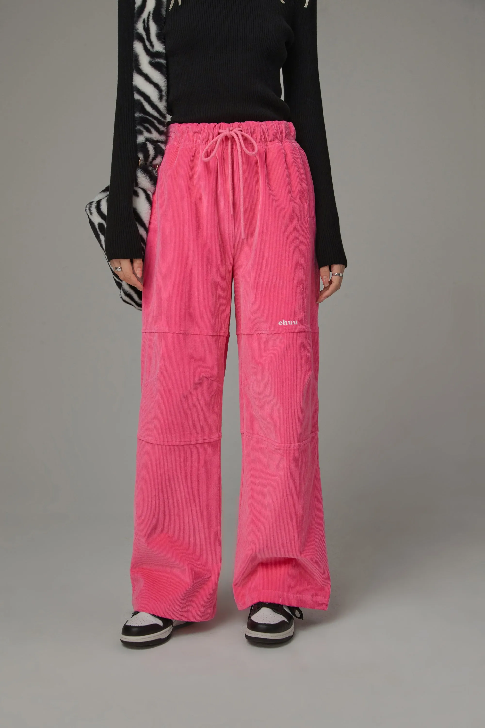 Casual String Corduroy Pants