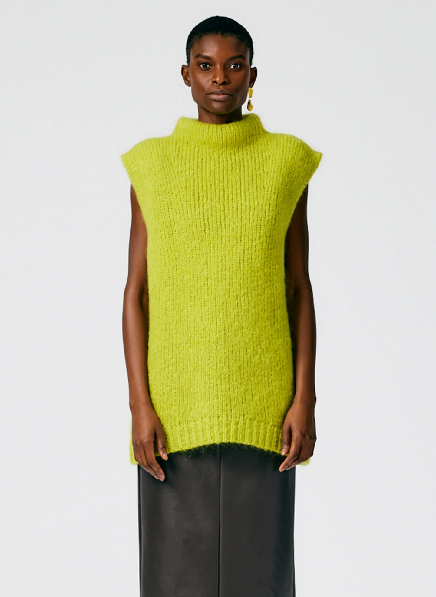 Claude Mohair Cocoon Funnelneck Vest