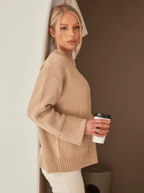 Crewneck Oversized Knit Pullover Sweater