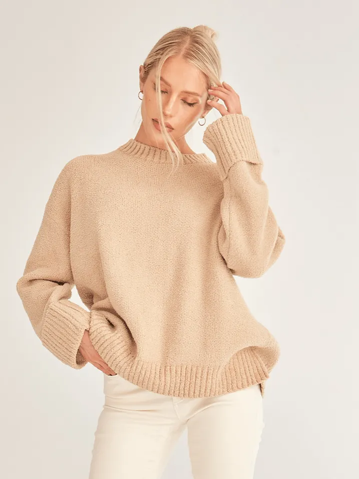 Crewneck Oversized Knit Pullover Sweater