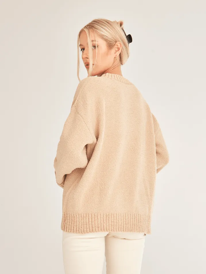 Crewneck Oversized Knit Pullover Sweater