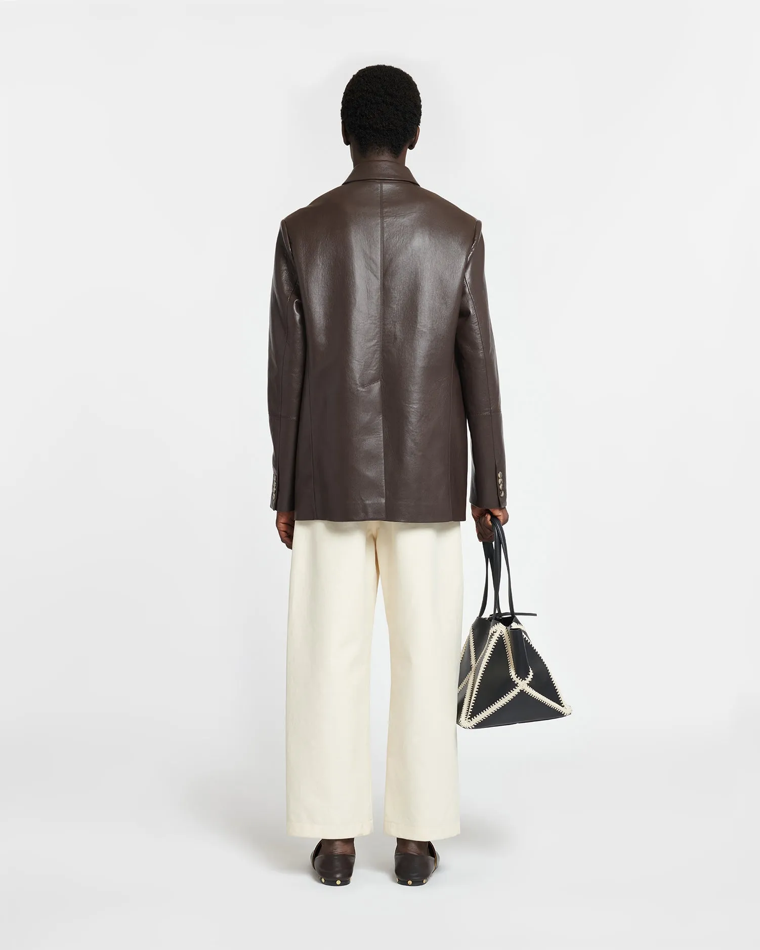 Danick - Regenerated Leather Jacket - Coffee Bean