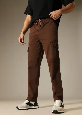 Dark Brown Twill Cargo Pant