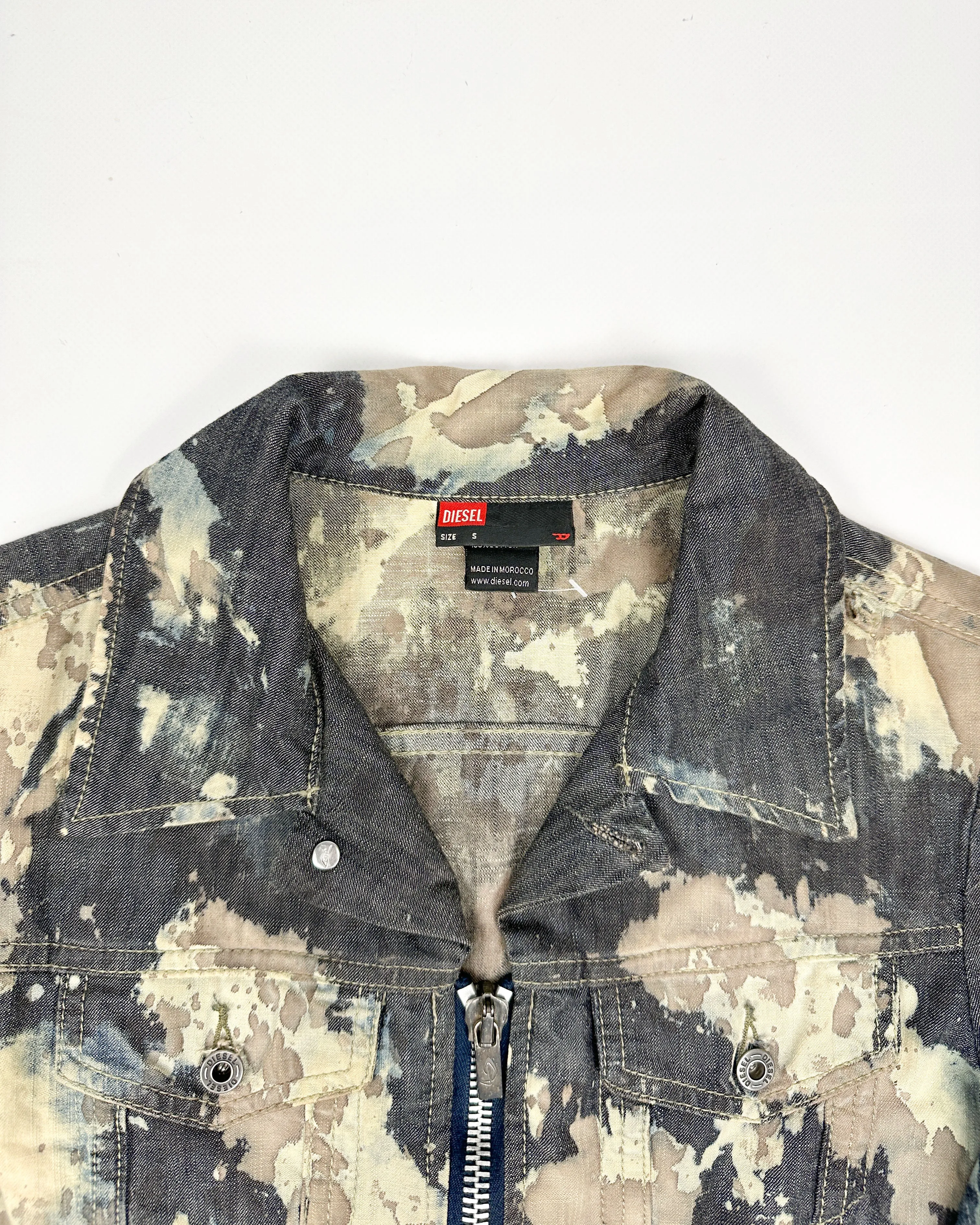 Diesel Splashed Denim Jacket 1990's