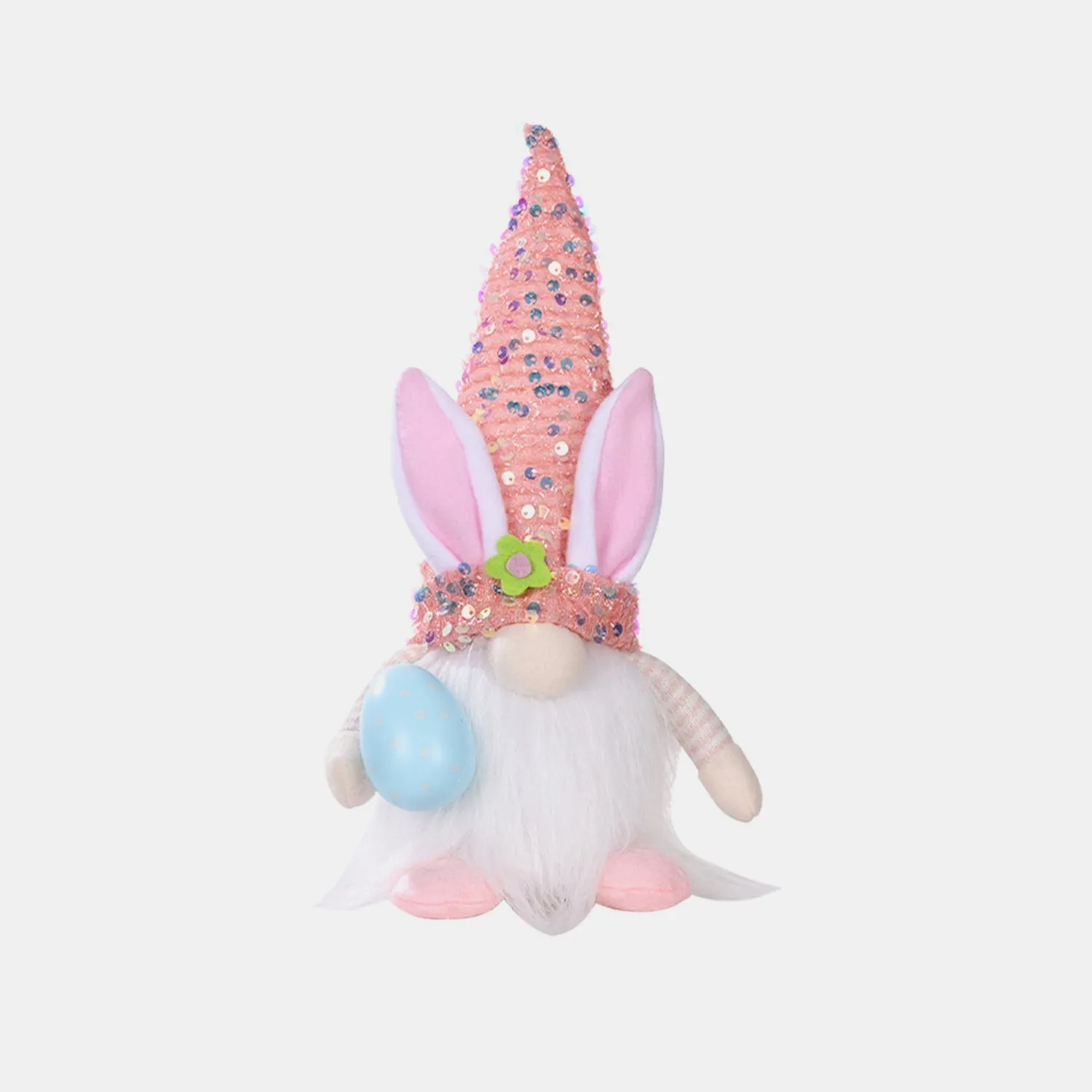 EASTER SEQUIN POINTED HAT FACELESS GNOME