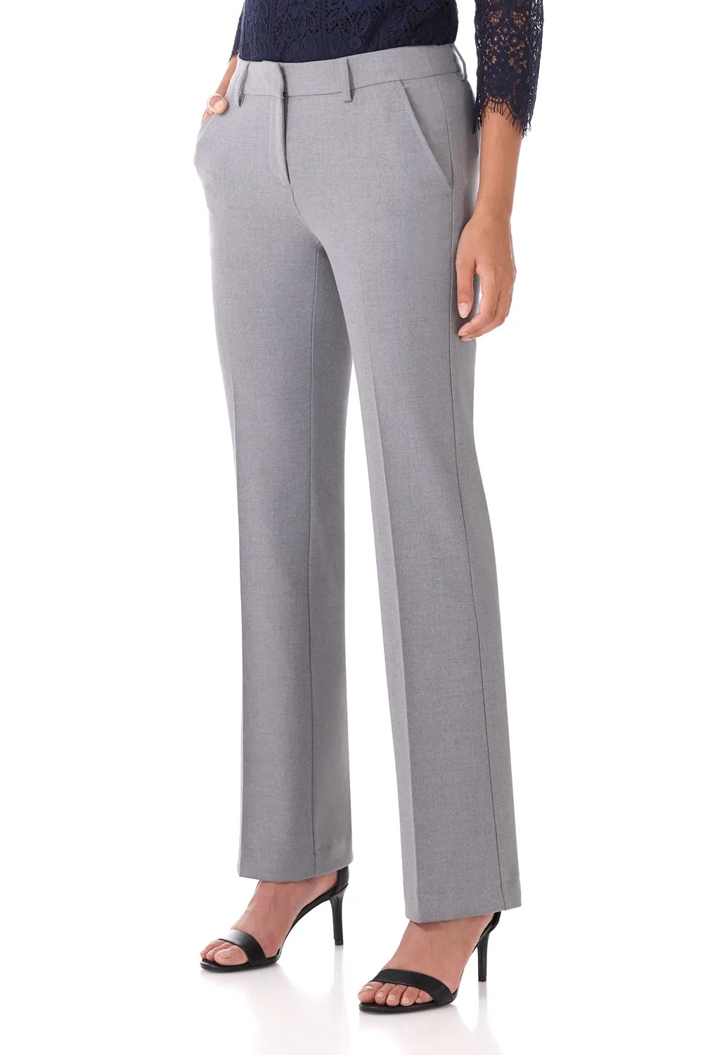 Easy care straight leg trouser dress pants