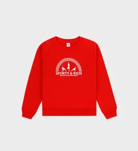 Fitness Group Kids Crewneck - Bright Red/White