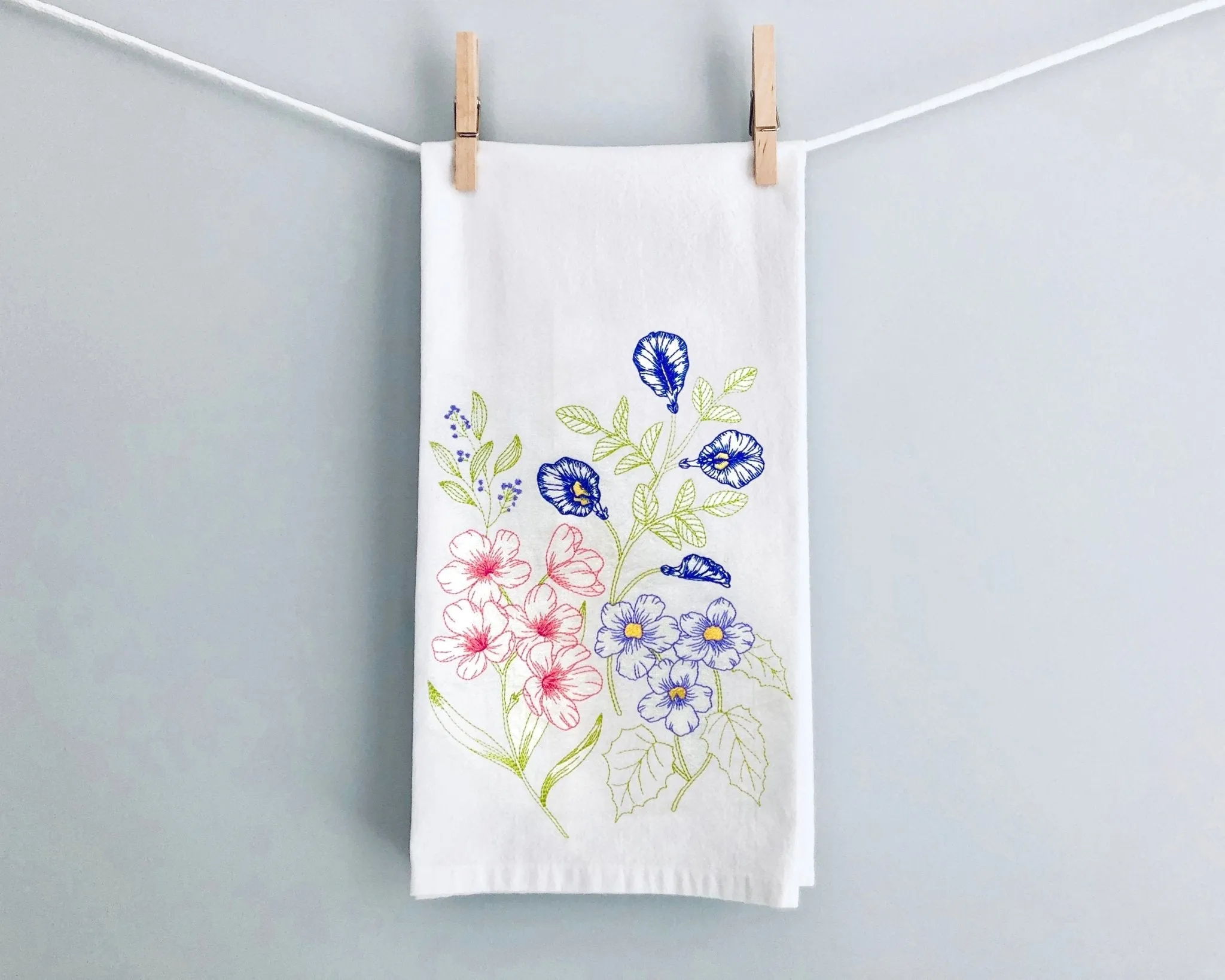 Floral Four Sack Towel Set/Three